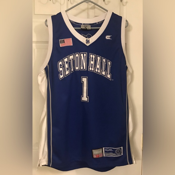 Colosseum Athletics Seton Hall Basketball Jersey - Blue/white - size Mens XL - Picture 2 of 8